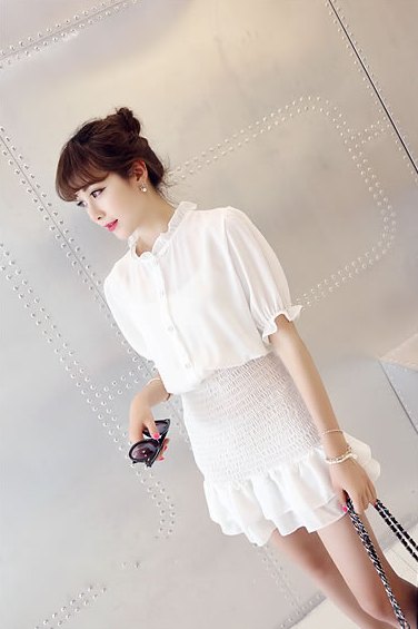 新款韓版洋裝連衣裙(白) TT205381399