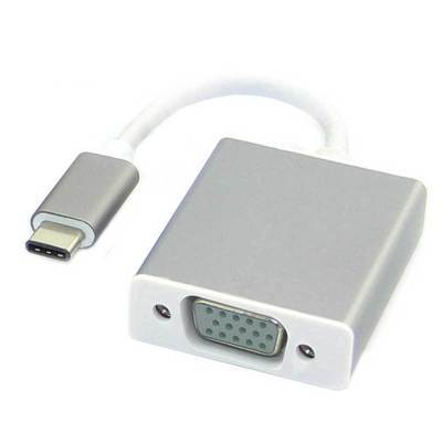 高清1080P USB3.1 Type-C to VGA轉接線連接電視投影機(顏色隨機)