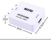 環保包裝AV轉HDMI轉換器迷你AV TO HDMI高清視頻轉換器(白色)