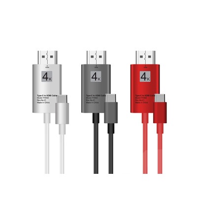 USB3.1 to HDMI 高清轉換線 HUB TYPE-C轉HDMI 4K60hz(紅色)