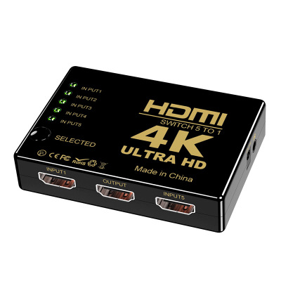 環保包裝HDMI切換器5進1出4K*2K switch高清視頻轉換hdmi切換器