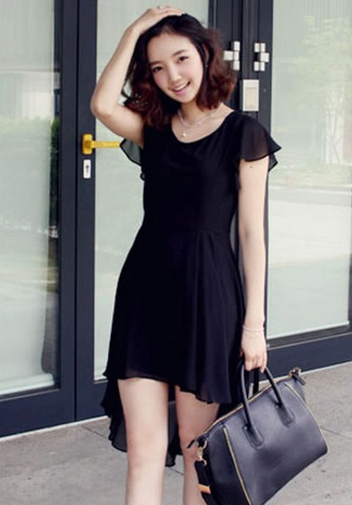 韓版連衣裙(單色黑色) PS205891364