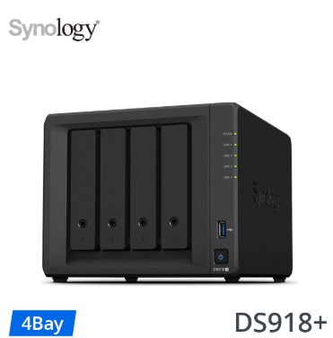  Synology DS918+ 4Bay NAS + NAS碟 4TB*2